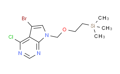 CAS No. 1034769-73-7, 5-bromo-4-chloro-7-((2-(trimethylsilyl)ethoxy)methyl)-7H-pyrrolo[2,3-d]pyrimidine