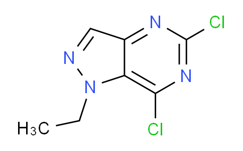 CAS No. 928767-18-4, 5,7-dichloro-1-ethyl-1H-pyrazolo[4,3-d]pyrimidine