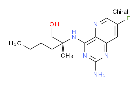 CAS No. 2004677-13-6, (2S)-2-[(2-amino-7-fluoropyrido[3,2-d]pyrimidin-4-yl)amino]-2-methylhexan-1-ol