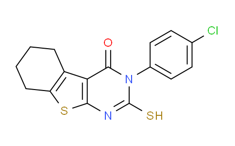 CAS No. 111423-08-6, 3-(4-Chlorophenyl)-2-sulfanyl-5,6,7,8-tetrahydro[1]benzothieno[2,3-d]pyrimidin-4(3h)-one