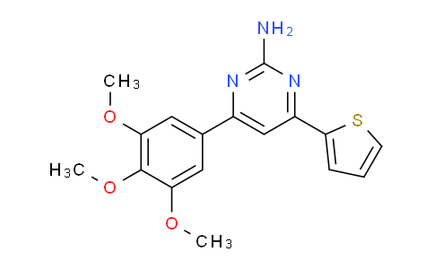 CAS No. 1237747-13-5, 4-(Thiophen-2-yl)-6-(3,4,5-trimethoxyphenyl)pyrimidin-2-amine
