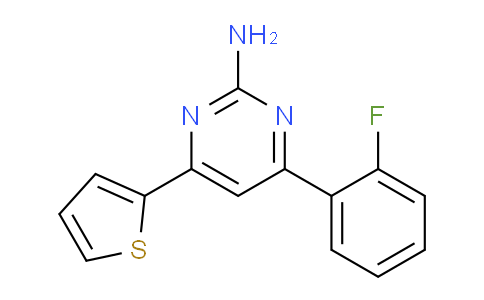 CAS No. 1263208-57-6, 4-(2-Fluorophenyl)-6-(thiophen-2-yl)pyrimidin-2-amine