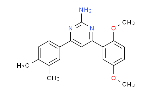 CAS No. 1354915-82-4, 4-(2,5-Dimethoxyphenyl)-6-(3,4-dimethylphenyl)pyrimidin-2-amine
