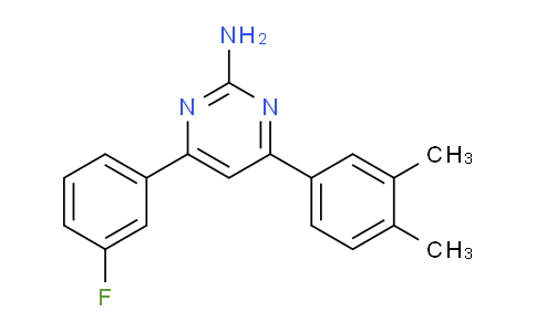 CAS No. 1354915-94-8, 4-(3,4-Dimethylphenyl)-6-(3-fluorophenyl)pyrimidin-2-amine