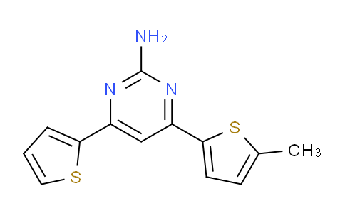 CAS No. 1354919-76-8, 4-(5-Methylthiophen-2-yl)-6-(thiophen-2-yl)pyrimidin-2-amine