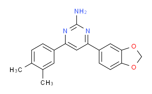 CAS No. 1354922-96-5, 4-(2H-1,3-benzodioxol-5-yl)-6-(3,4-dimethylphenyl)pyrimidin-2-amine