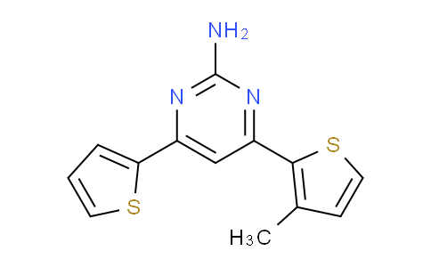 CAS No. 1354923-07-1, 4-(3-Methylthiophen-2-yl)-6-(thiophen-2-yl)pyrimidin-2-amine