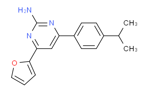 CAS No. 1354923-28-6, 4-(Furan-2-yl)-6-[4-(propan-2-yl)phenyl]pyrimidin-2-amine