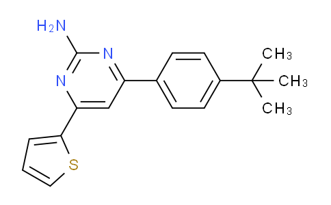 CAS No. 1354923-96-8, 4-(4-tert-Butylphenyl)-6-(thiophen-2-yl)pyrimidin-2-amine