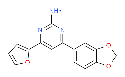 CAS No. 1354924-52-9, 4-(2H-1,3-benzodioxol-5-yl)-6-(furan-2-yl)pyrimidin-2-amine