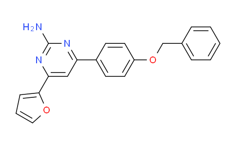 CAS No. 1354929-97-7, 4-[4-(Benzyloxy)phenyl]-6-(furan-2-yl)pyrimidin-2-amine