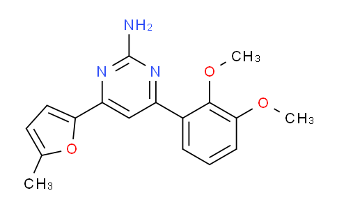 CAS No. 1354934-96-5, 4-(2,3-Dimethoxyphenyl)-6-(5-methylfuran-2-yl)pyrimidin-2-amine