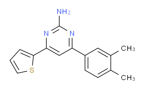 CAS No. 1354935-93-5, 4-(3,4-Dimethylphenyl)-6-(thiophen-2-yl)pyrimidin-2-amine