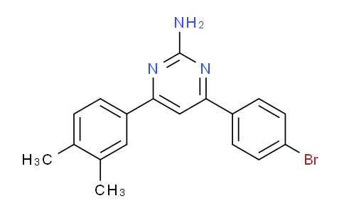 CAS No. 1354936-40-5, 4-(4-Bromophenyl)-6-(3,4-dimethylphenyl)pyrimidin-2-amine