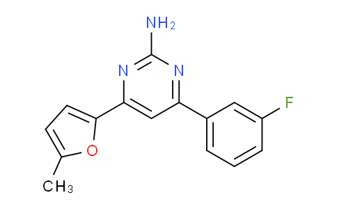 CAS No. 1354937-77-1, 4-(3-Fluorophenyl)-6-(5-methylfuran-2-yl)pyrimidin-2-amine