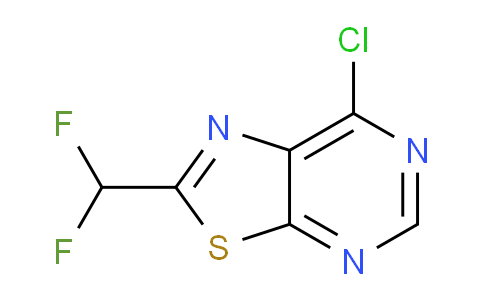 CAS No. 1624606-96-7, 7-Chloro-2-(difluoromethyl)thiazolo[5,4-d]pyrimidine