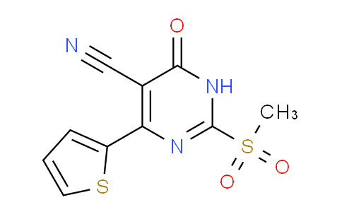 CAS No. 2428520-06-1, 2-(Methylsulfonyl)-6-oxo-4-(thiophen-2-yl)-1,6-dihydropyrimidine-5-carbonitrile