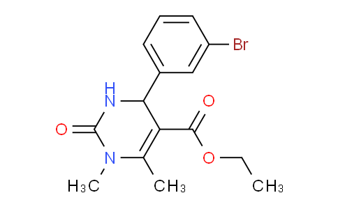 CAS No. 512840-37-8, Ethyl 4-(3-bromophenyl)-1,6-dimethyl-2-oxo-1,2,3,4-tetrahydropyrimidine-5-carboxylate