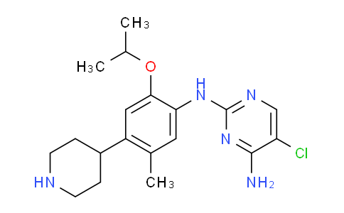 CAS No. 1622997-12-9, 5-chloro-2-N-(5-methyl-4-piperidin-4-yl-2-propan-2-yloxyphenyl)pyrimidine-2,4-diamine