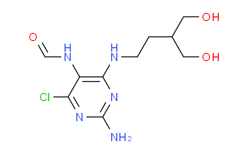 CAS No. 1033329-77-9, N-(2-amino-4-chloro-6-((4-hydroxy-3-(hydroxymethyl)butyl)amino)pyrimidin-5-yl)formamide