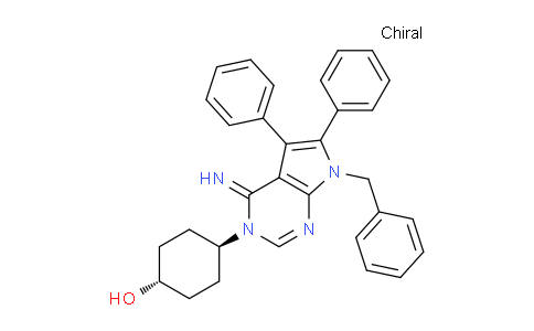 CAS No. 1443414-10-5, trans-4-(7-benzyl-4-imino-5,6-diphenylpyrrolo[2,3-d]pyrimidin-3-yl)cyclohexan-1-ol