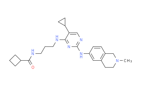CAS No. 1190379-70-4, Cyclobutanecarboxylic acid {3-[5-cyclopropyl-2-(2-methyl-1,2,3,4-tetrahydro-isoquinolin-6-ylamino)-pyrimidin-4-ylamino]-propyl}-amide