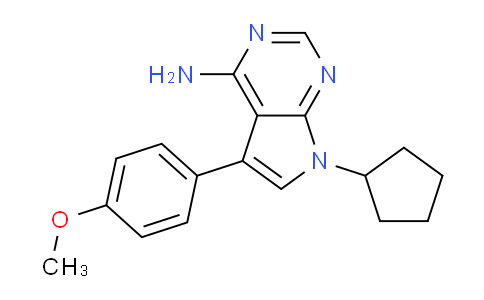 CAS No. 344359-25-7, 7-Cyclopentyl-5-(4-methoxyphenyl)pyrrolo[2,3-d]pyrimidin-4-amine