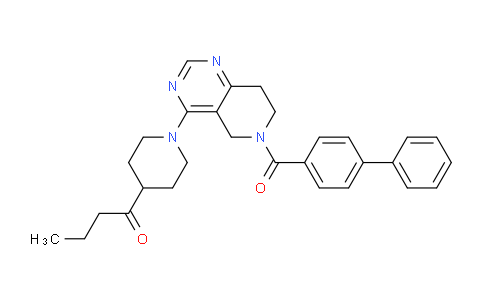 CAS No. 1332454-07-5, 1-(1-(6-([1,1'-biphenyl]-4-carbonyl)-5,6,7,8-tetrahydropyrido[4,3-d]pyrimidin-4-yl)piperidin-4-yl)butan-1-one