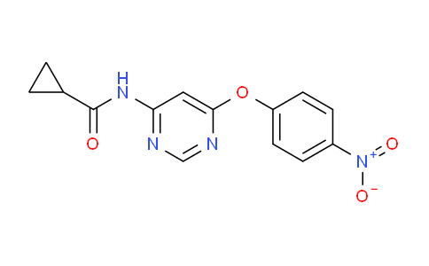 CAS No. 1421227-55-5, N-(6-(4-nitrophenoxy)pyrimidin-4-yl)cyclopropanecarboxamide