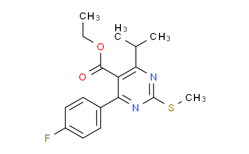 CAS No. 147118-27-2, ethyl 4-(4-fluorophenyl)-2-methylsulfanyl-6-propan-2-ylpyrimidine-5-carboxylate
