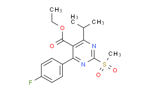 CAS No. 147118-28-3, ethyl 4-(4-fluorophenyl)-2-methylsulfonyl-6-propan-2-ylpyrimidine-5-carboxylate