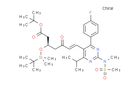 CAS No. 676256-39-6, tert-butyl (E,3R)-3-[tert-butyl(dimethyl)silyl]oxy-7-[4-(4-fluorophenyl)-2-[methyl(methylsulfonyl)amino]-6-propan-2-ylpyrimidin-5-yl]-5-oxohept-6-enoate