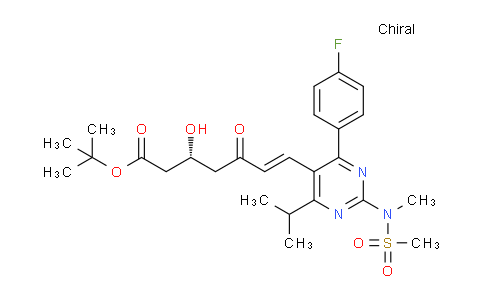 CAS No. 615556-96-2, tert-butyl (E,3R)-7-[4-(4-fluorophenyl)-2-[methyl(methylsulfonyl)amino]-6-propan-2-ylpyrimidin-5-yl]-3-hydroxy-5-oxohept-6-enoate
