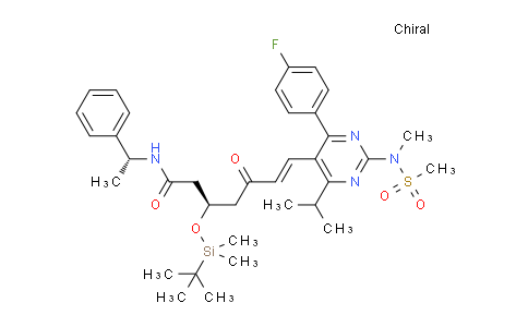 CAS No. 1360110-94-6, (E,3R)-3-[tert-butyl(dimethyl)silyl]oxy-7-[4-(4-fluorophenyl)-2-[methyl(methylsulfonyl)amino]-6-propan-2-ylpyrimidin-5-yl]-5-oxo-N-[(1R)-1-phenylethyl]hept-6-enamide