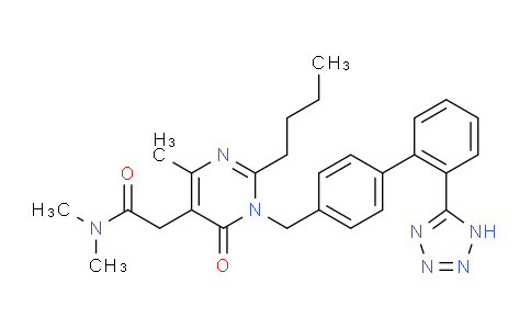 CAS No. 178554-19-3, 2-(1-((2'-(1H-tetrazol-5-yl)-[1,1'-biphenyl]-4-yl)Methyl)-2-butyl-4-Methyl-6-oxo-1,6-dihydropyriMidin-5-yl) -N,N-diMethylacetaMide