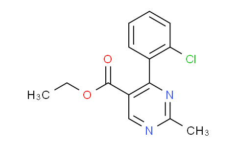 CAS No. 162509-17-3, Ethyl 4-(2-chlorophenyl)-2-methylpyrimidine-5-carboxylate