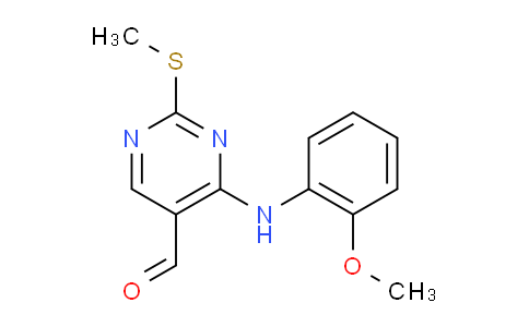 CAS No. 1082600-09-6, 4-((2-Methoxyphenyl)amino)-2-(methylthio)pyrimidine-5-carbaldehyde