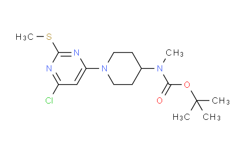 CAS No. 1261231-11-1, tert-Butyl (1-(6-chloro-2-(methylthio)pyrimidin-4-yl)piperidin-4-yl)(methyl)carbamate