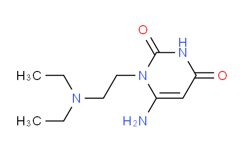 CAS No. 2434-44-8, 6-amino-1-[2-(diethylamino)ethyl]-1,2,3,4-tetrahydropyrimidine-2,4-dione