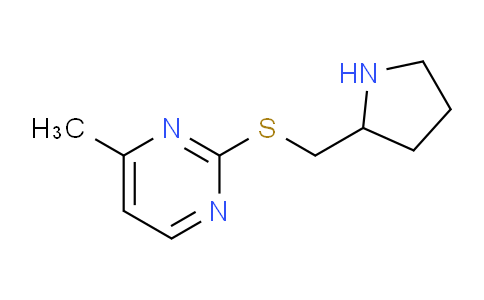 CAS No. 1421115-82-3, 4-methyl-2-{[(pyrrolidin-2-yl)methyl]sulfanyl}pyrimidine