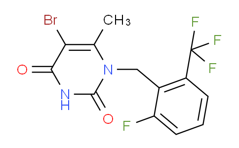 5-bromo-1-{[2-fluoro-6-(trifluoromethyl)phenyl]methyl}-6-methyl-1,2,3,4-tetrahydropyrimidine-2,4-dione
