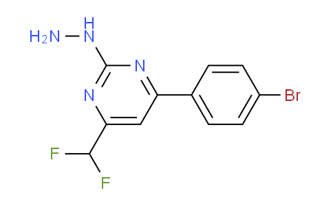 CAS No. 862652-02-6, 4-(4-bromophenyl)-6-(difluoromethyl)-2-hydrazinopyrimidine