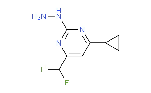 CAS No. 869943-10-2, 4-cyclopropyl-6-(difluoromethyl)-2-hydrazinopyrimidine