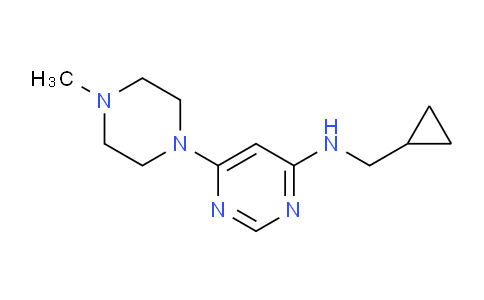 CAS No. 943058-09-1, N-(cyclopropylmethyl)-6-(4-methylpiperazin-1-yl)pyrimidin-4-amine