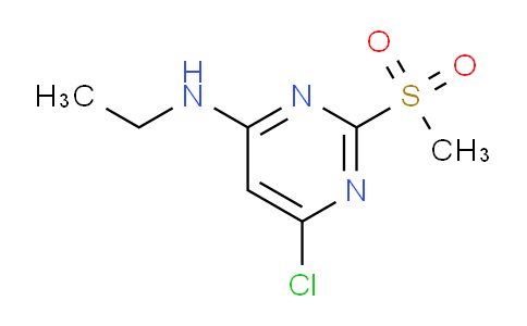 CAS No. 1289386-46-4, 6-chloro-N-ethyl-2-(methylsulfonyl)pyrimidin-4-amine