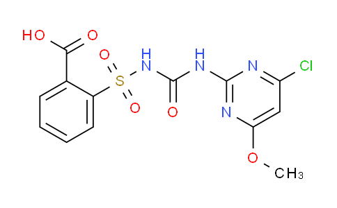 CAS No. 99283-00-8, 2-(N-((4-chloro-6-methoxypyrimidin-2-yl)carbamoyl)sulfamoyl)benzoic acid