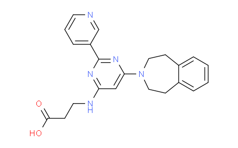 CAS No. 1394854-52-4, 3-((2-(pyridin-3-yl)-6-(1,2,4,5-tetrahydro-3H-benzo[d]azepin-3-yl)pyrimidin-4-yl)amino)propanoic acid