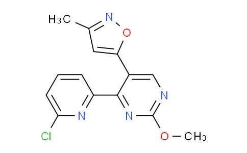 CAS No. 1260656-68-5, 5-(4-(6-chloropyridin-2-yl)-2-methoxypyrimidin-5-yl)-3-methylisoxazole