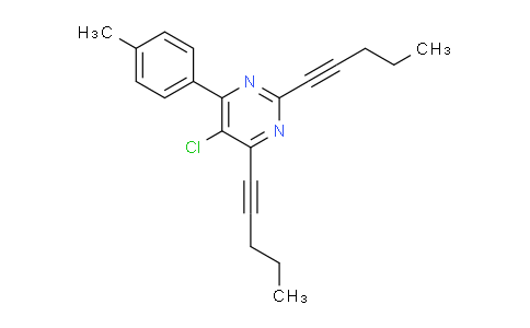 CAS No. 1296787-93-3, 5-chloro-2,4-di(pent-1-yn-1-yl)-6-(p-tolyl)pyrimidine