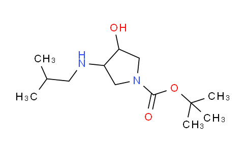 CAS No. 1990022-43-9, tert-butyl 3-hydroxy-4-[(2-methylpropyl)amino]pyrrolidine-1-carboxylate